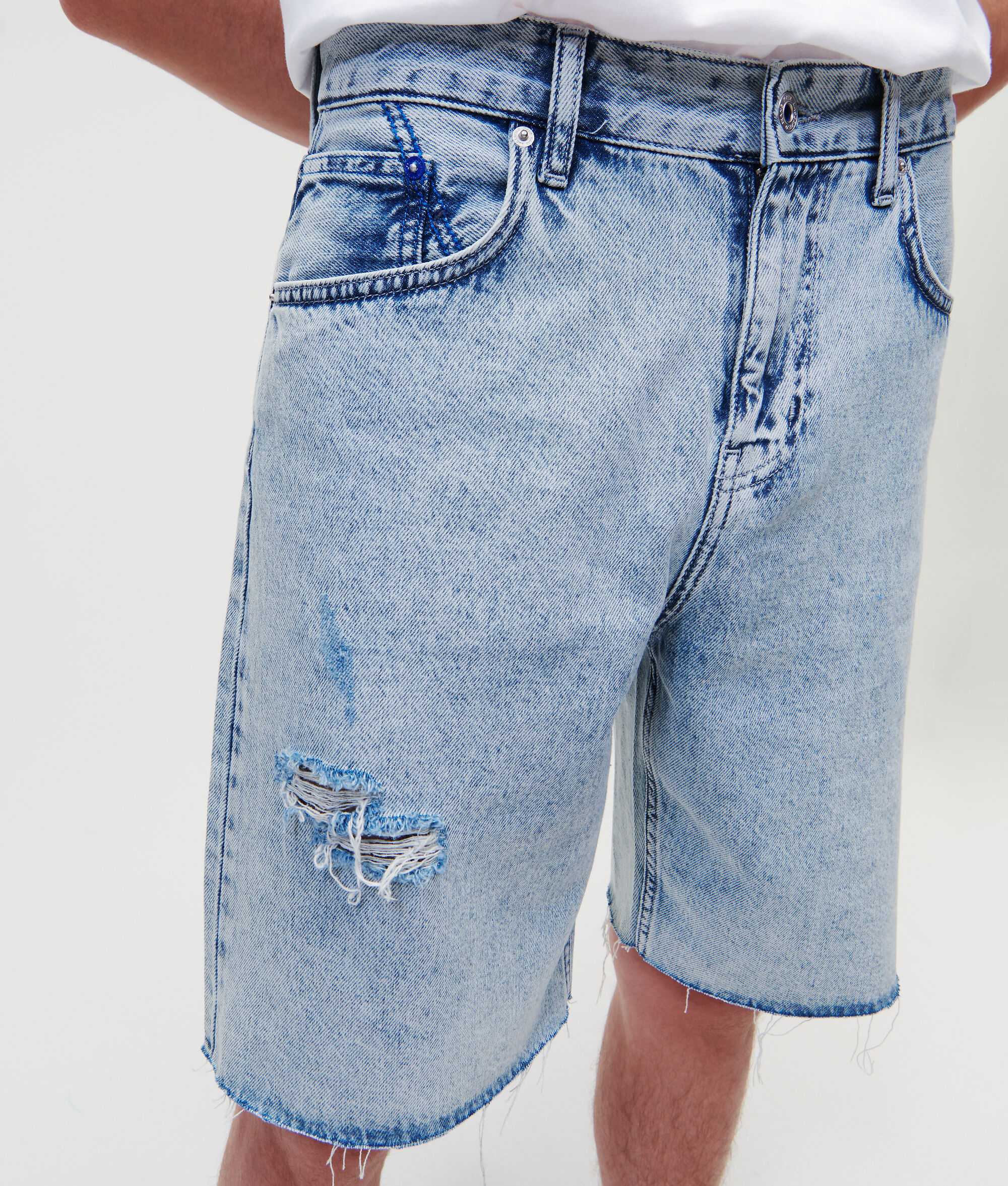 (image for) Stunning KLJ RELAXED DISTRESSED DENIM SHORTS